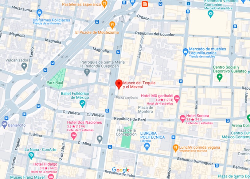 MUTEM Museo Tequila y Mezcal Mapa Google